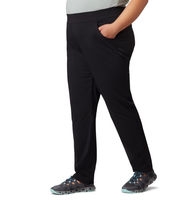 Women\'s Columbia Anytime Casual Pull On Pants Black | Plus Size CA-N4CL0